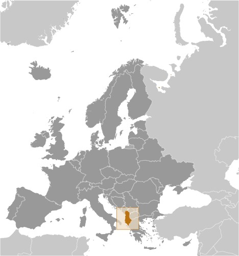 Map of Albania